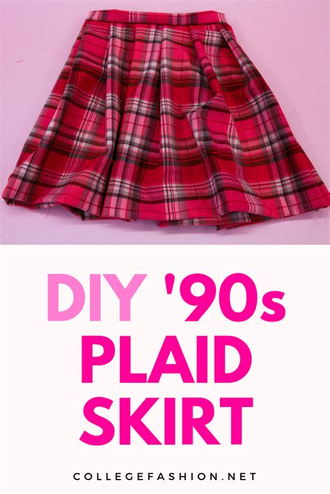 Diy Tutorial 90s Inspired Plaid Skirt College Fashion