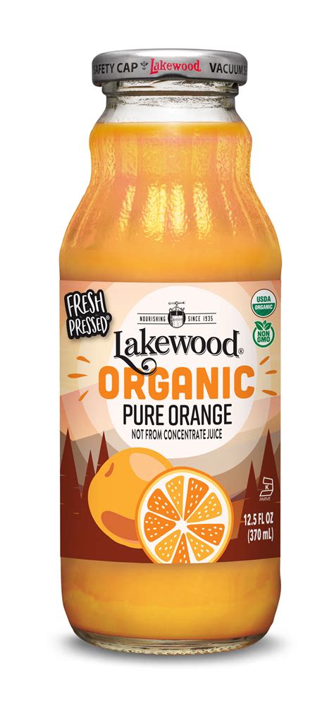 Organic PURE Orange (12.5oz, 12-pack) | Lakewood Organic Juice