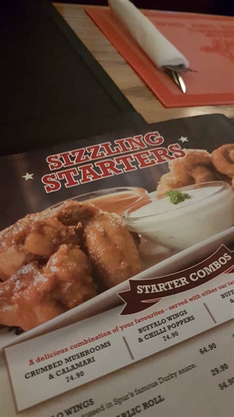 Menu At Golden Nugget Spur Steak Ranch Restaurant Bloemfontein