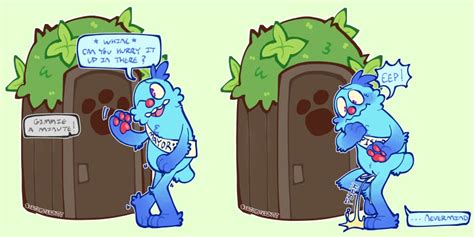 Rule 34 Absurd Res Anthro Bathroom Blue Body Blue Fur Blush Blushing