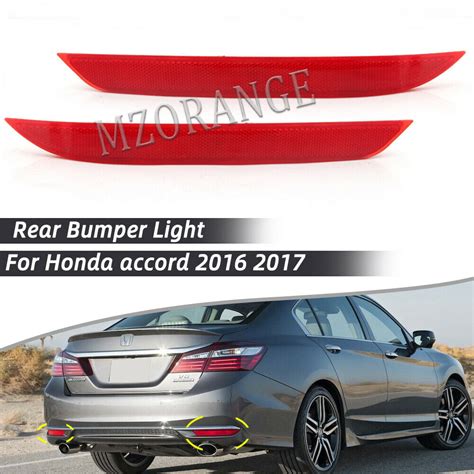 Mzorange Pcs Left Right Rear Bumper Reflectors For Honda Accord