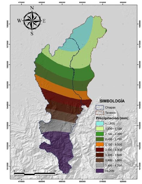 Distribuci N Espacial De La Precipitaci N Con Base En El Mapa De