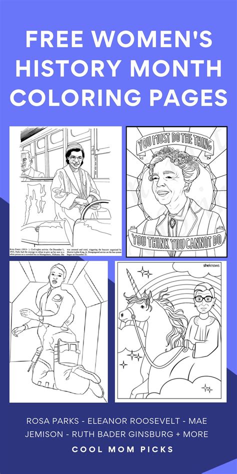 16 Fabulous Famous Women Coloring Pages For Women S History Month Artofit