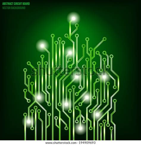 Abstract Green Circuit Board Background Vector Stock Vector (Royalty ...