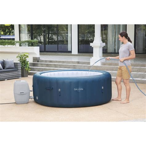 Coleman Bestway Milan SaluSpa 6 Person Inflatable Hot Tub With 140 AirJets App Control