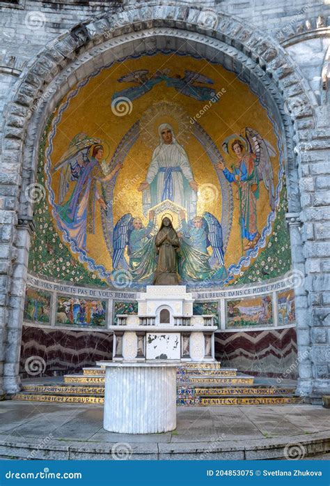 LOURDES FRANCE October 12 2020 External Saint Bernadette Chapel Of