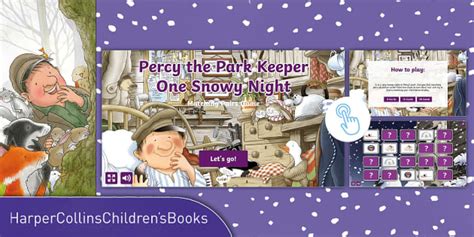 Percy The Park Keeper One Snowy Night Interactive Pairs Game