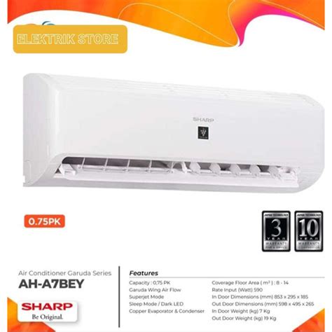 Jual Ac Sharp Pk Ah A Bey Jakarta Selatan Elektric Store