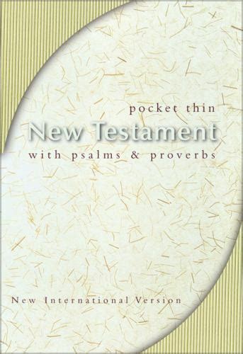 Pocket Thin New Testament With Psalms And Proverbs NIV By Zondervan