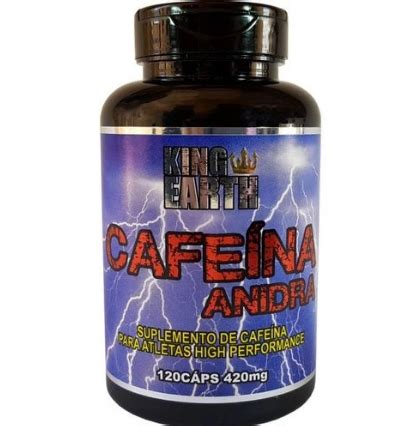 Cafeína Anidra 420 Mg 120 Capsulas King Earth