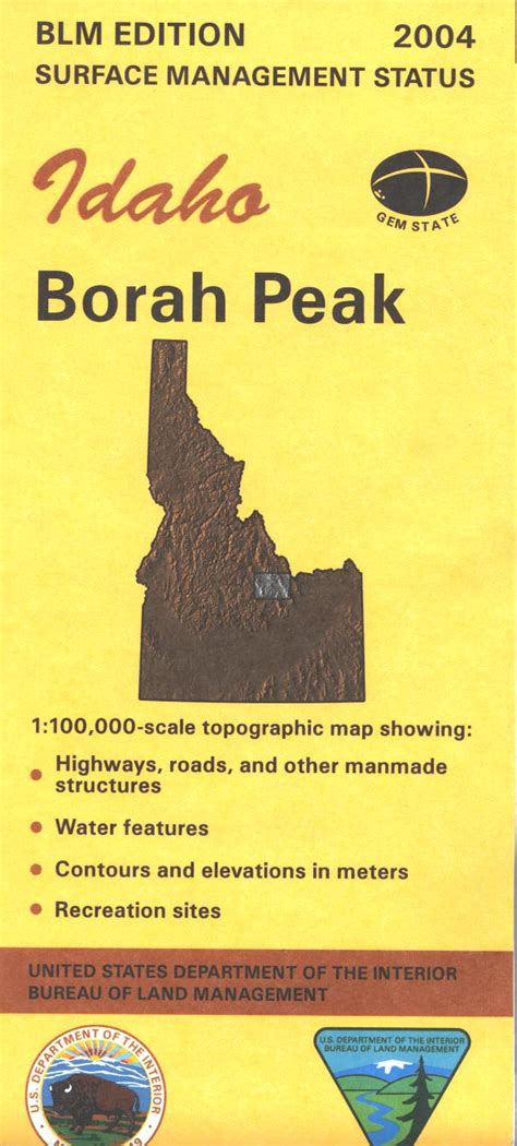 Map: Borah Peak ID - ID1008S – Public Lands Interpretive Association