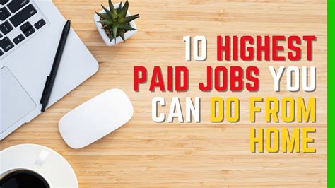 10 Highest Paid Jobs You Can Do From Home Youtube