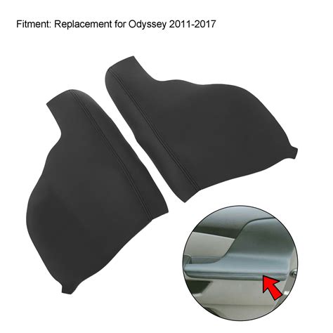 Black Pair Front Door Panel Armrest Cover Car Interior Accessories