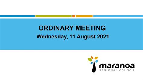 Maranoa Regional Council Ordinary Meeting August Youtube