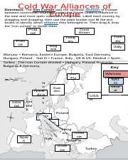 Copy of Cold War Alliances in Europe - Student Copy - Cold War ...