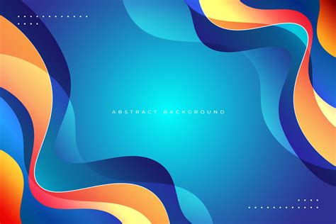 Gradient wave blue orange colorful abstract geometric design background 25685604 Vector Art at ...