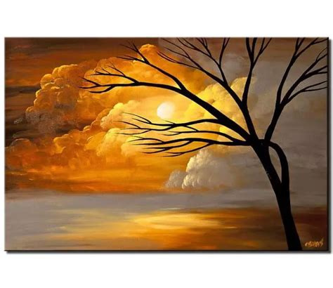 Painting for sale - painting of the day of creation tree clouds #5927