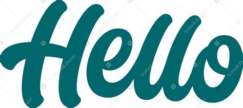 Lettering Hello Png Svg