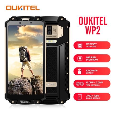 Oukitel Wp Ip Waterproof Mobile Phone Gb Gb Mt T Octa Core