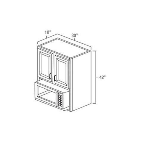 White Shaker 30 X 42 Microwave Cabinet