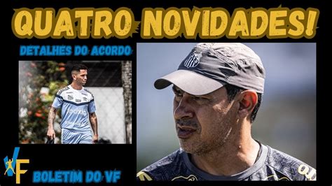 SANTOS TERÁ QUATRO NOVIDADES CONTRA O GUARANI DETALHES DO ACORDO