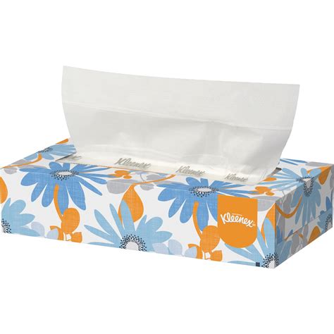 Kleenex Soft Facial Tissues Low Profile Box 125 Count White