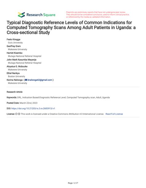 Pdf Typical Diagnostic Reference Levels Of Common Indications For