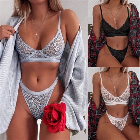 Sexy Women Lingerie Panty Lace Bra Set Lazada PH