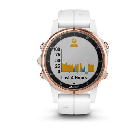 Fenix 5S Plus Sapphire Rose Gold Tone With Carrara White Band Garmin