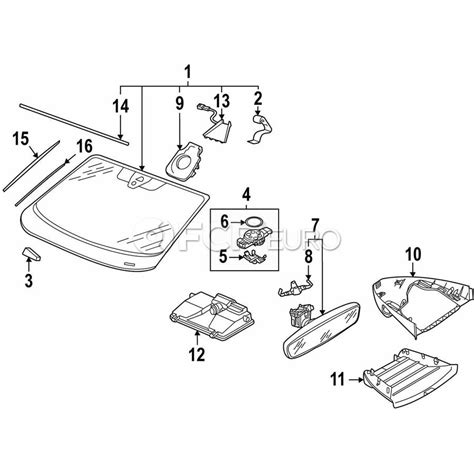 Volkswagen Rain Sensor Genuine Vw 5q0955555b Fcp Euro