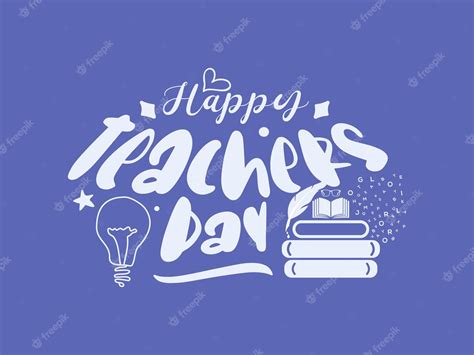 Premium Vector Happy Teachers Day Vector Calligraphy Design With