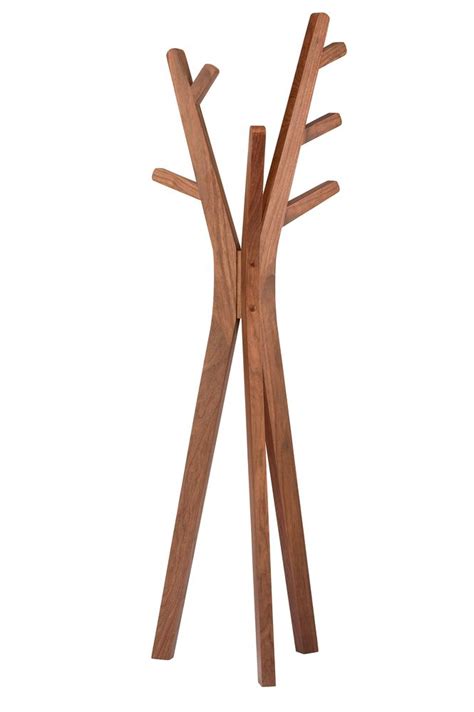 Dwell Tree Coat Stand Walnut Standing Coat Rack Coat Hanger Stand