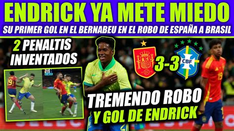 ENDRICK MARCA SU PRIMER GOL EN EL BERNABEU EN EL ROBO DE ESPAÑA A