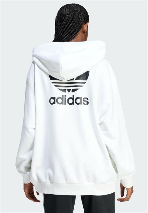 Adidas Originals Trefoil Hoodie Oversized Sweatshirt White Weiß