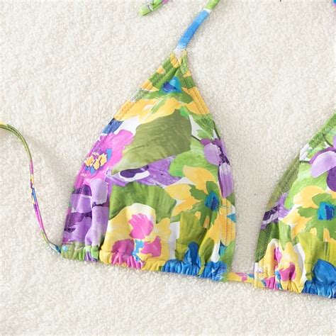 4pack All Over Print Micro Bra Drawstring Bikini Swimsuits With Head Scarf And Skirt Buy Sex