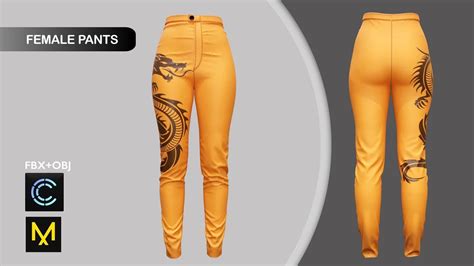 Female Leather Pants Marvelous Designer 3d Model Cgtrader