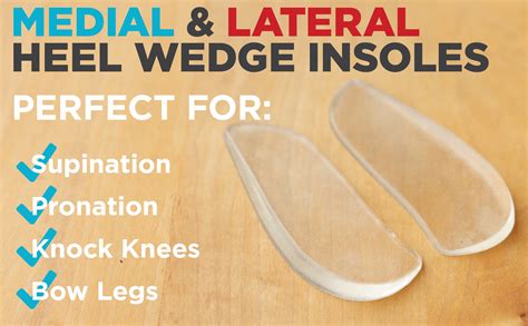 Medial And Lateral Heel Wedge Inserts Varus Valgus Insoles For Shoes