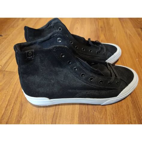 รองเทาผาใบ สเกตบอรด หมขอ Huf Classic Hi สดำ ของแท พรอมสง