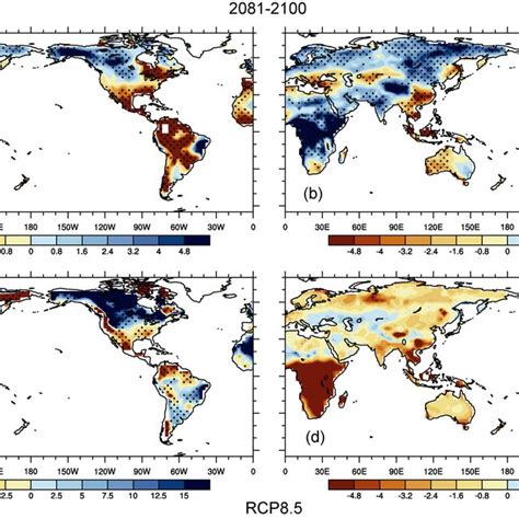 Maps Of A PDSI Th B PDSI Pm And C Soil Moisture Changes In