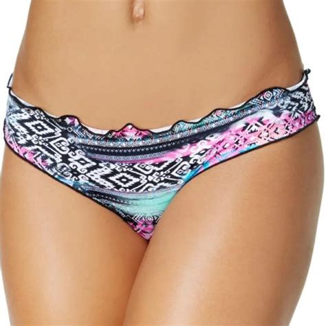 Sundazed Swim Sundazed Hipster Tribal Print Black Bikini Bottom Sz