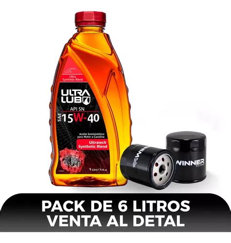 Aceite Semisintético Ultralub 15w40 Sn Pack De 6 Unidades Mercadolibre