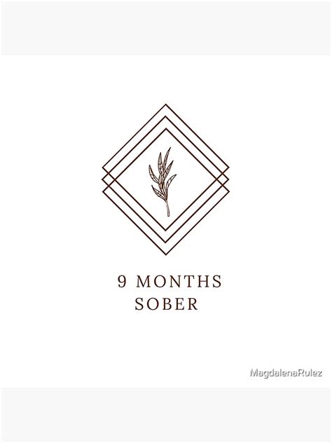 9 Months Sober Clean Free Detox Aa Sticker For Sale By Magdalenarulez