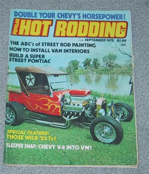 POPULAR HOT RODDING 1975 SEPT V8 VW DELIVERYS RODS GALORE 1970