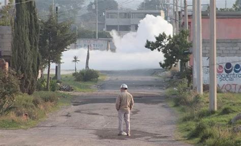 Reportan Fuga De Gas Por Toma Clandestina En Amozoc Puebla