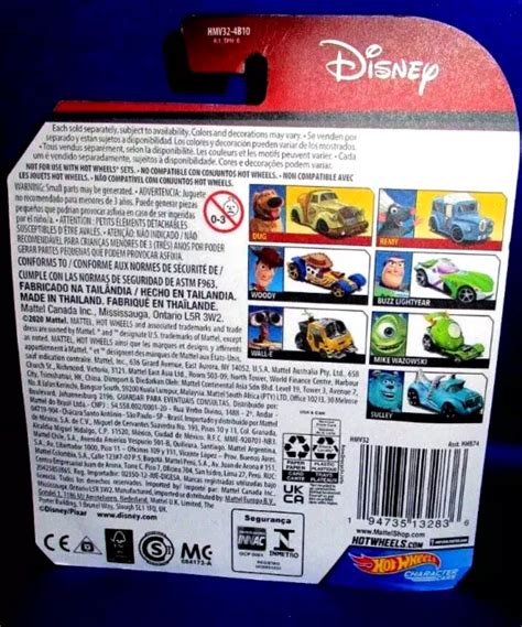 Disney Pixar Movie Wall E Hot Wheels Collector Character Cars New Picclick Ca