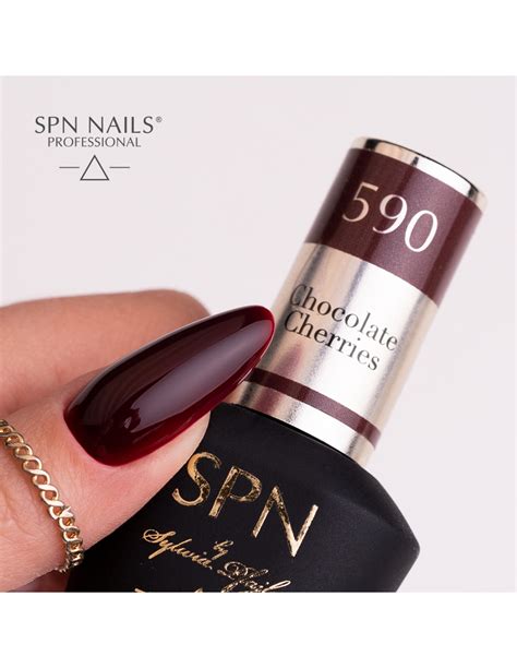 Bordowy Lakier Hybrydowy Chocolate Cherries Spn Nails