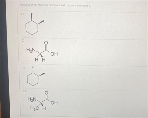 Solved Select all of the following molecules that contain | Chegg.com 