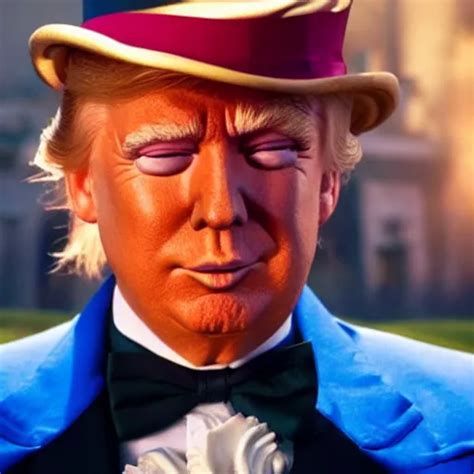 Portrait Of Donald Trump As Willy Wonka In Fantasy Stable Diffusion