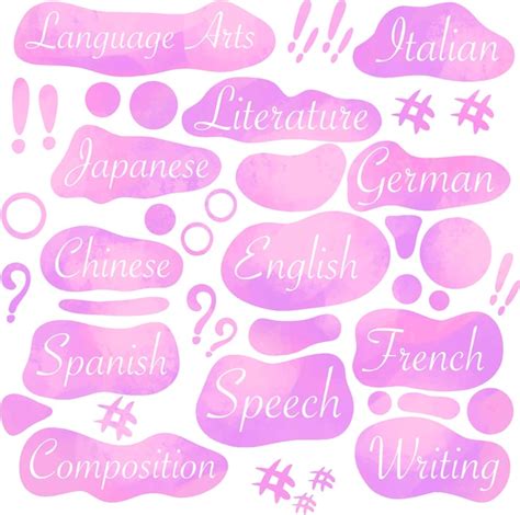 Premium Vector Back To School Sticker Set School Lessons Pink