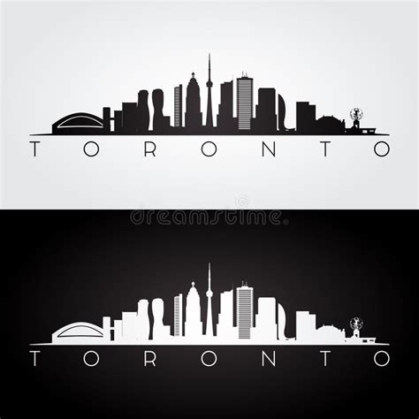 Toronto Skyline Silhouette. Editorial Stock Image - Illustration of ...